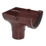 Brown Aquaflow 112mm Half Round Gutter Stop End Outlet