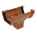 Light Brown Aquaflow 114mm Square Running Outlet Gutter