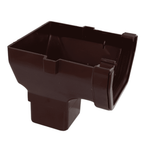 Brown Aquaflow 114mm Square Gutter Stop End Outlet