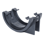 Anthracite Grey Aquaflow 112mm Plastic Half Round Gutter Union Bracket