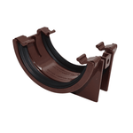 Brown Aquaflow 112mm Plastic Half Round Gutter Union Bracket