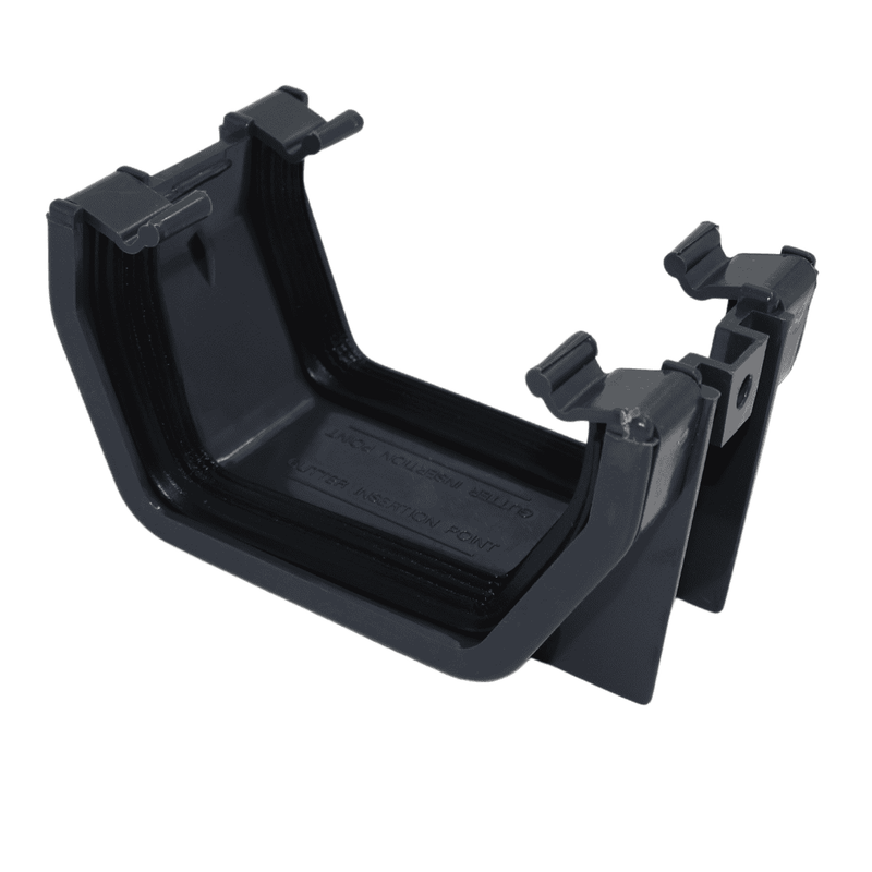 Dark Grey Aquaflow 114mm Square Gutter Union Bracket