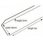 Aquacel 40×40 uPVC Rigid Angle Trim drawing