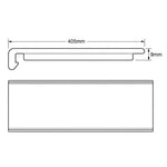 Aquacel 9m x 405mm Flat Soffit Board Drawing