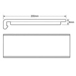 Aquacel 9mm x 200mm Fascia Board Drawing