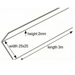 Aquacel uPVC Rigid Angle Trim drawing 25x25