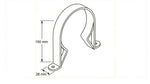 Aquaflow 110mm Pipe Bracket drawing
