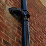 Aquaflow 110mm Plain Ended Pipe 3m fitted onto building