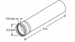 Aquaflow 110mm Single Socket Pipe drawing