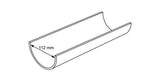 Aquaflow 112mm Cast Iron Effect Gutter Drawing