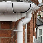 Aquaflow 112mm Half Round Gutter Angle 90° fitted shot
