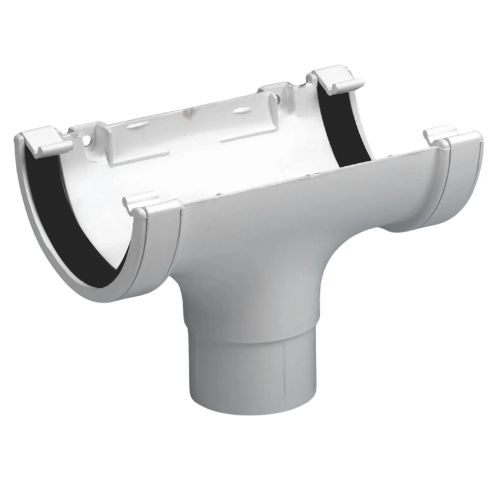 Aquaflow 112mm Half Round Running Outlet Gutter drawing