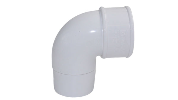Aquaflow 112mm Plastic Round 92.5° Offset Bend Downpipe White