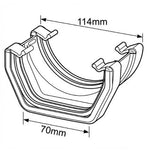Aquaflow 114mm Square To Round Gutter Adaptor Drawing