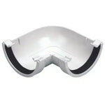 Aquaflow 120mm Half Round Deep Flow Gutter Angle 90° white