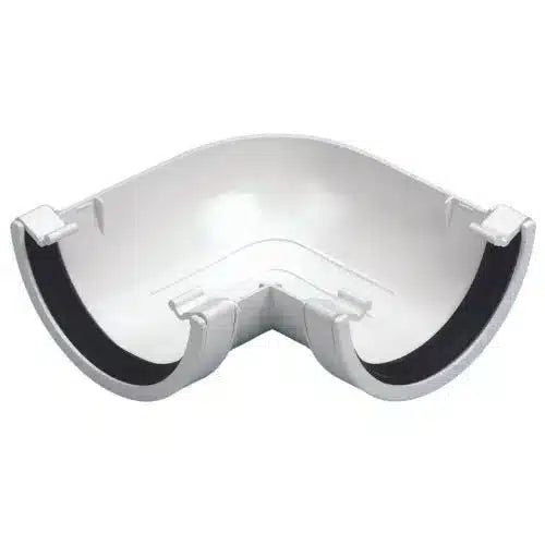 Aquaflow 120mm Half Round Deep Flow Gutter Angle 90° white
