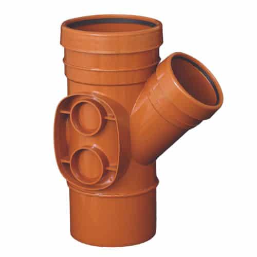 Aquaflow 160mm 45° Double Socket Reducer Branch