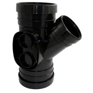 Aquaflow 160mm Pipe Triple Socket Tee 135° Branch