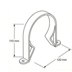 Aquaflow 160mm Push Fit Soil Pipe Clip Drawing