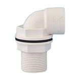 Aquaflow 21.5mm Bent Compression Tank Connector White