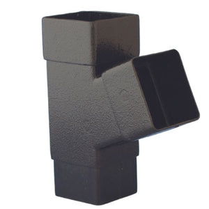 Aquaflow 65mm Square Cast Iron Effect Downpipe Y Branch