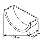 Aquaflow Plastic Half Round Internal Stopend Drawing (2)