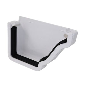 Aquaflow 130mm Klassic Ogee Gutter Right Hand External Stop End