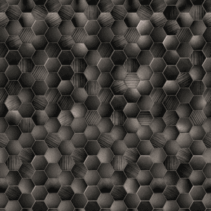 Black Hex Marble 1000mm Shower Panels
