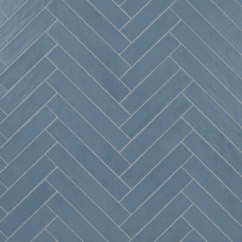 Chevron Blue Matt | 10mm X 1m X 2.4m - installed