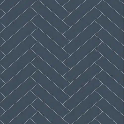 Chevron Navy Matt Wall Panel | 1000mm x 2.4m x 10mm - installed