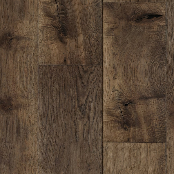 Distressed Dark Oak Wood Wall Panel 250mm x 2.6m x 8mm (Pack of 4) - installed