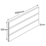 Hollow Soffit Board 300 x 5000mm diagram