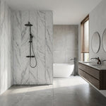 Carrera Marble White Grey Veined Wall Panel 250mm x 2.6m x 8mm (Pack of 4)
