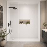 Duraklad Wall Panel 10mm x 1m x 2.4m Chevron White