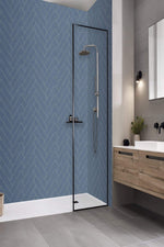 Matt Navy Chevron Wall Panel 250mm x 2.6m x 8mm (Pack of 4)