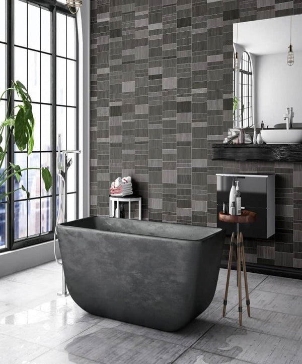Nassau Brown Brick Wall Panel 250mm x 2.6m x 8mm (Pack of 4) - installed
