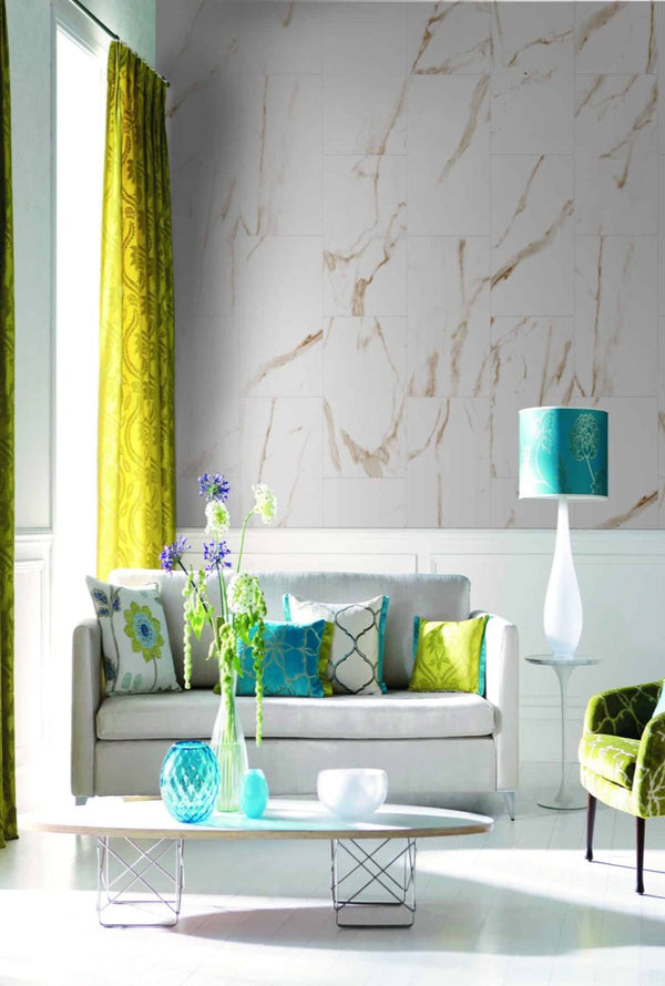 Onyx Beige Wall Panel 400mm x 2.6m x 8mm (Pack of 4) - installed
