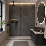 Quartz Anthracite Grey Wall Panel 1000mm x 2.4m x 10mm