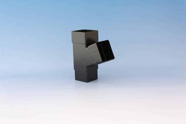 Aquaflow 65mm Square Cast Iron Effect Downpipe Y Branch - installed