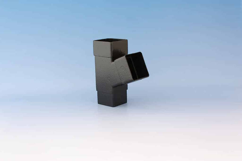 Aquaflow 65mm Square Cast Iron Effect Downpipe Y Branch