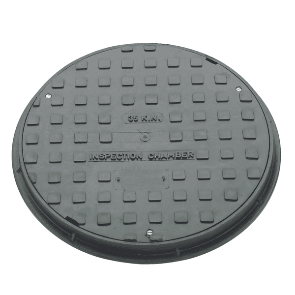 Aquaflow 470mm Round Plastic Manhole Cover & Frame