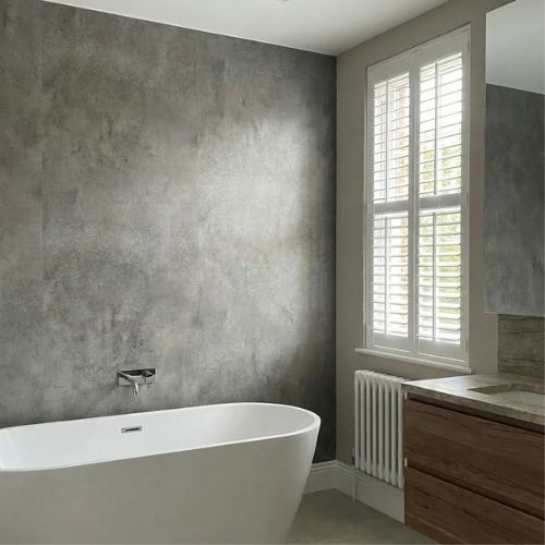 Midnight Stone Graphite Wall Panel 1000mm x 2.4m x 10mm - installed