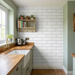 Mini metro Tile White | 8mm X 250mm X 2.6m (Pack of 4)