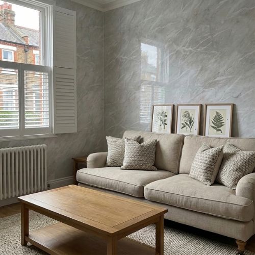 Klassic Tile Dark Grey Wall Panel 250mm x 2.6m x 8mm (Pack of 4) - installed
