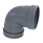 Aquaflow 110mm Push Fit Soil Pipe Double Socket Bend 90°