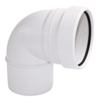 Aquaflow 110mm Push Fit Soil Single Socket Bend 90°