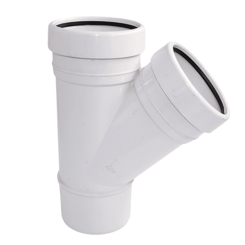 Aquaflow 110mm Push Fit Soil 135° Triple Socket Branch