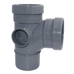 Aquaflow 110mm Push Fit Soil  Double Socket Branch 92.5°