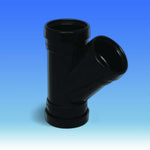 Aquaflow 110mm Push Fit Soil 135° Triple Socket Branch