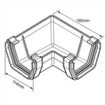 Square Gutter Angle Drawing